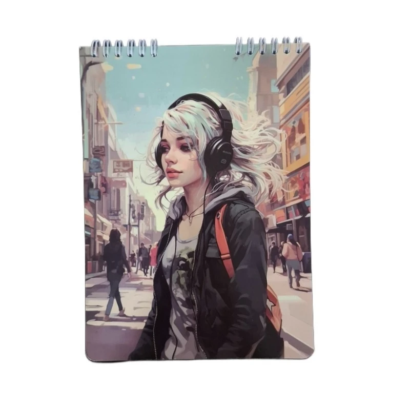 دفتر شطرنجی 70 برگ طرح موزیک