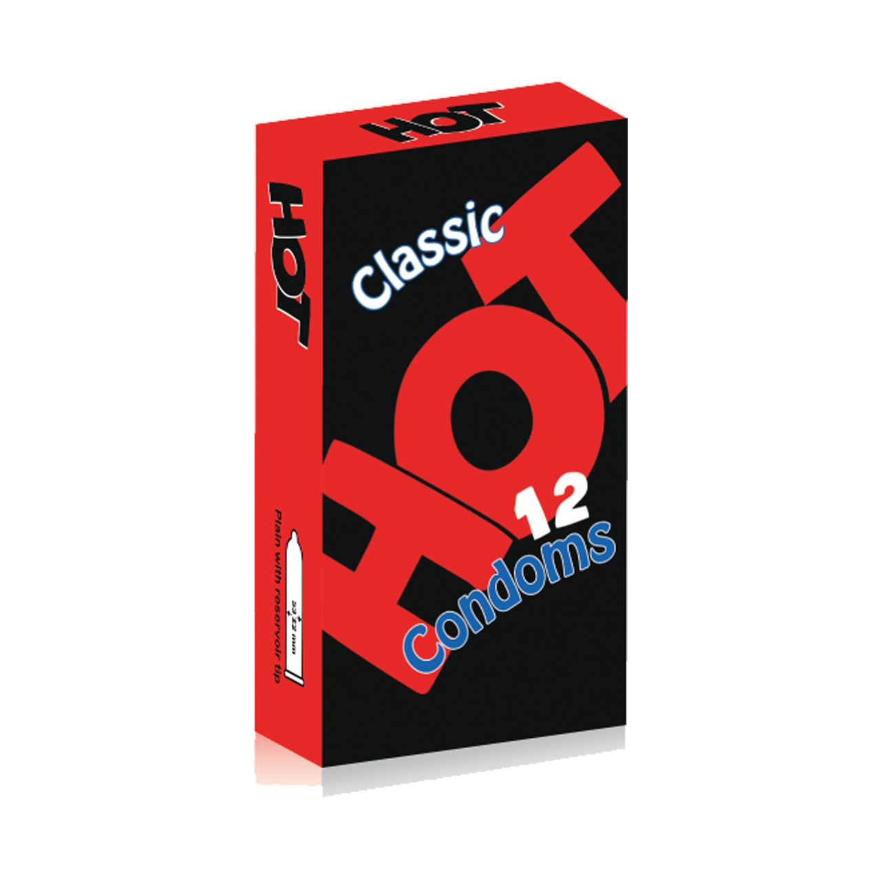 کاندوم هات مدل Classic-Red بسته 12 عددی