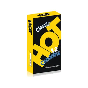 کاندوم هات مدل Classic-yellow بسته 12 عددی
