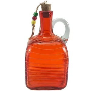 بطری شیشه ای طرح چهارگوش نواری کد 395