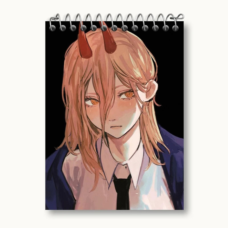 دفتر یادداشت 50 برگ خندالو مدل پاور انیمه مرد اره ای Chainsaw Man کد 17932