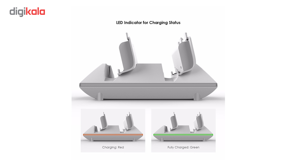 پایه شارژ دسته بازی Xbox One S اسپارک فاکس مدل Dual Controller Charger به همراه 2 عدد باتری