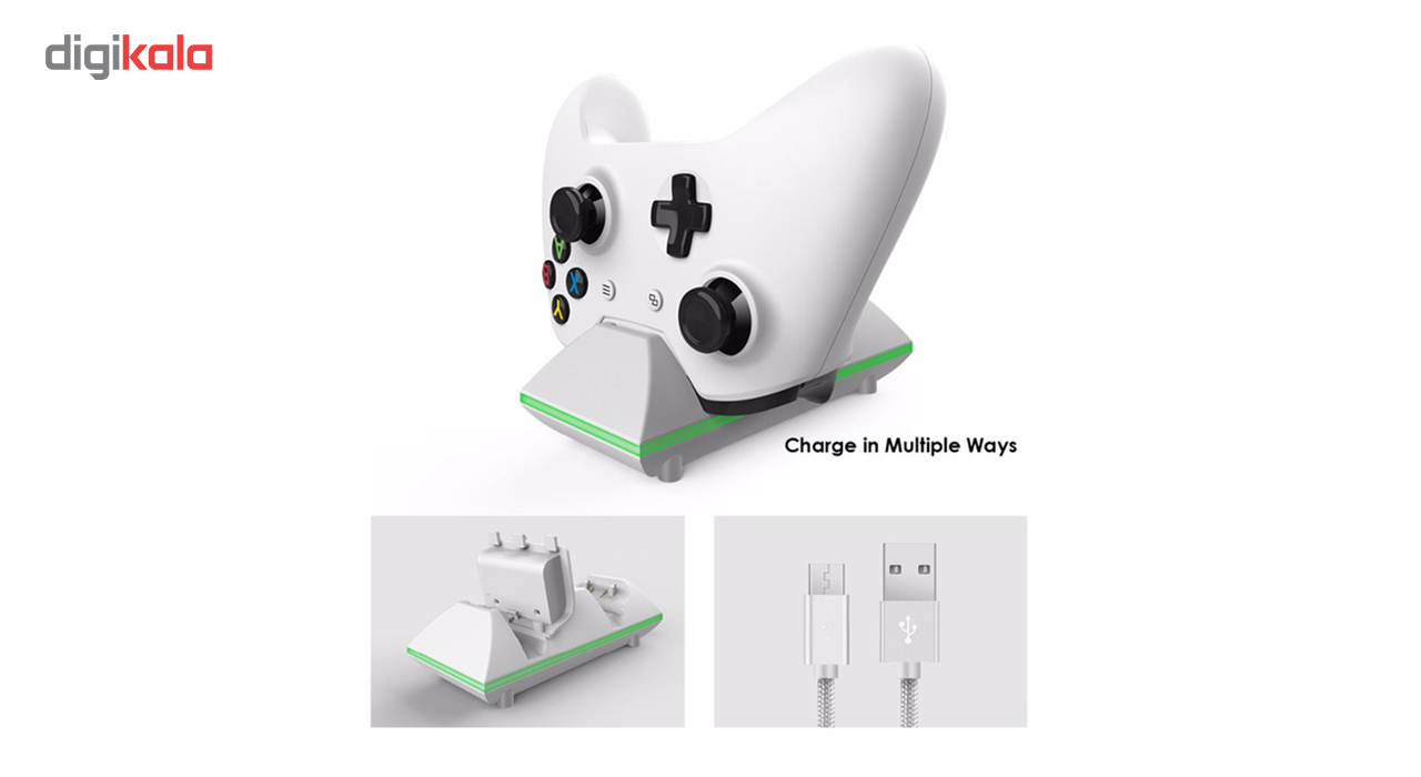 پایه شارژ دسته بازی Xbox One S اسپارک فاکس مدل Dual Controller Charger به همراه 2 عدد باتری