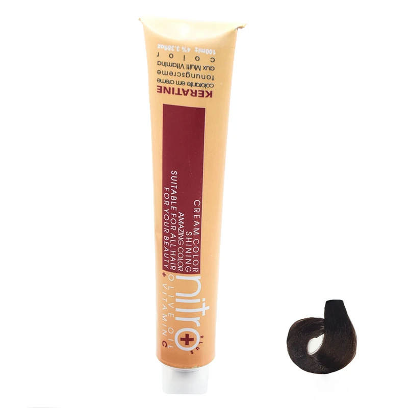 رنگ مو نیترو سری Keratine مدل قهوه ای طلایی روشن شماره 5.5