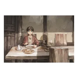 استیکر لپ تاپ و موبایل مدل انیمه طرح حمله به تایتان ارن یگر Attack on Titan Eren Yeager کد 4284