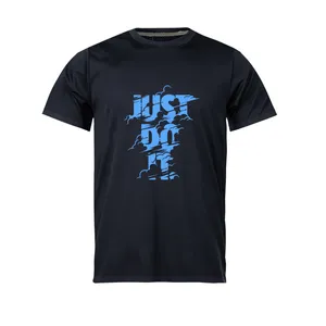 تی شرت آستین کوتاه مردانه مدل just do it کد NC1_0427 رنگ مشکی