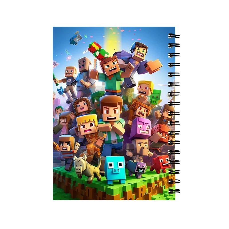 دفتر مشق 60 برگ مدل بازی ماین کرافت کد 110