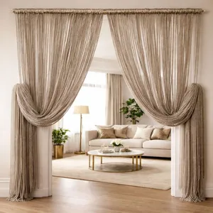 پرده ریشه‌ای مدل پیچک سایز 300x300 سانتی‌متر