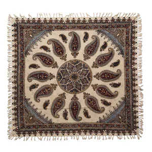 سفره قلمکار اثر زابلیان طرح 157-11-118 سایز 120 × 120 سانتی متر