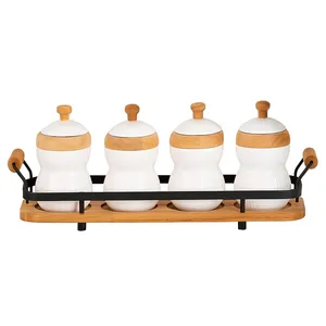 ست جا ادویه 5 پارچه ریور کد DH4907 به همراه استند