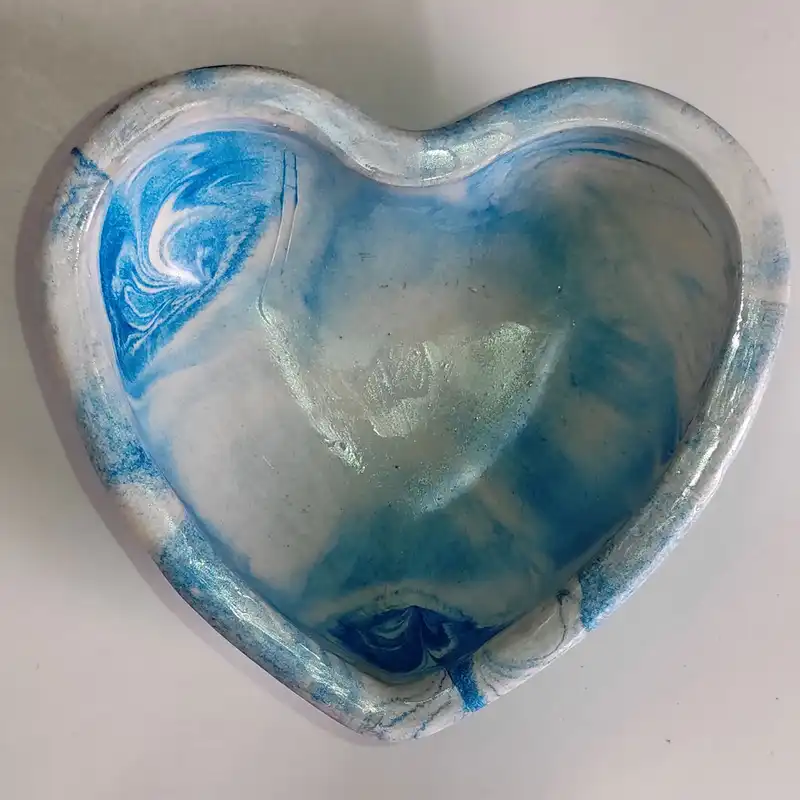 آجیل خوری سفالی طرح قلب کد A1