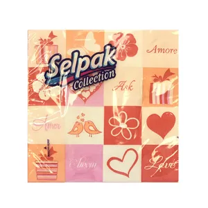 دستمال سفره سلپک مدل collection طرح Love بسته 20 عددی