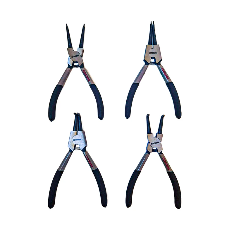 انبردست خار بازکن و انبر خار جمع کن سر صاف و سر کج کرون مدل CPHPL-CPXA4 سایز 7 اینچ مجموعه 4 عددی