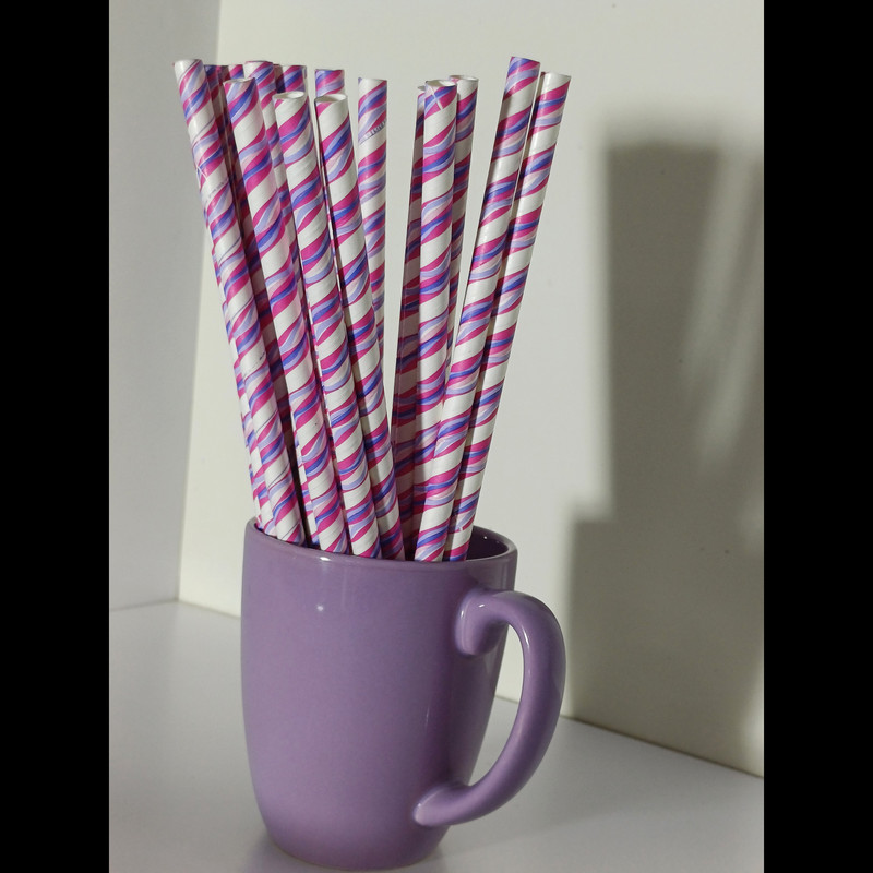 نی نوشیدنی یکبار مصرف مدل کاغذ بسته 100 عددی