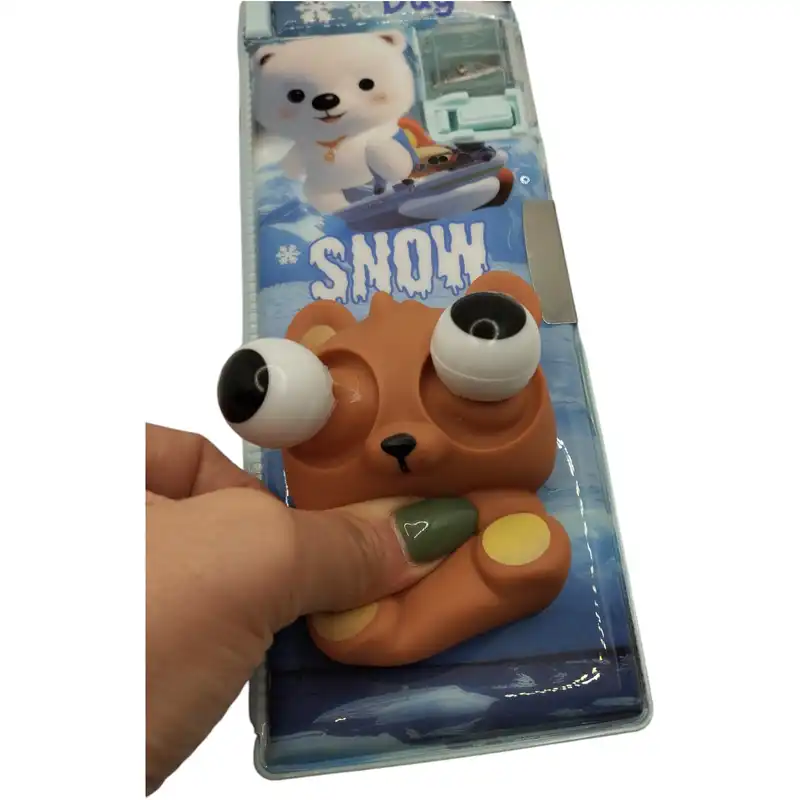 جامدادی مدل کتابی اسکوییشی طرح خرس چشم وزغی کد 03