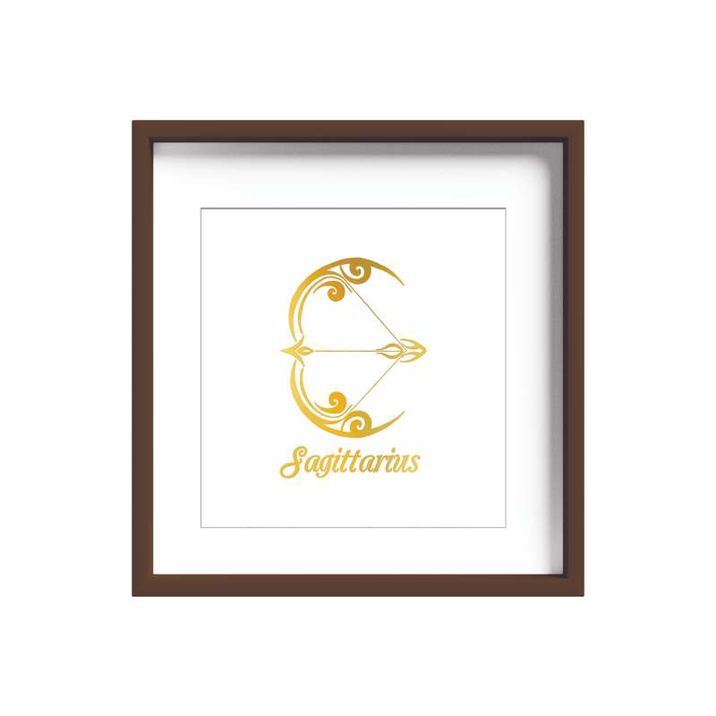 تابلو طلاکوب زرکات طرح ماه تولد آذر مدل Sagittarius