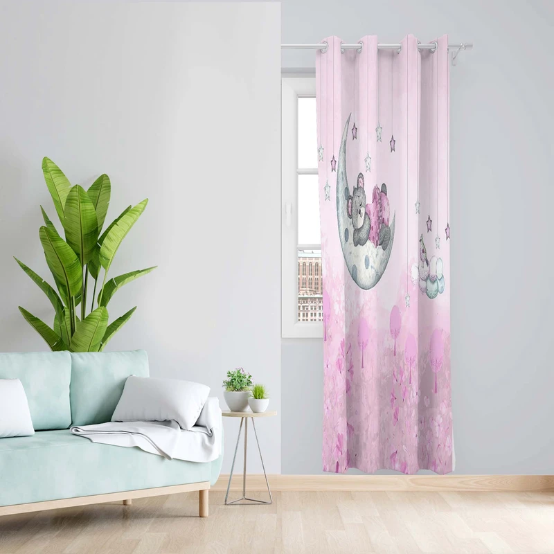 پرده طرح کودک مدل مخمل پانچی کد 5183 z سایز 140x200 سانتی متر