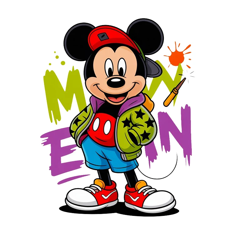 استیکر پارچه و لباس پاد آفرین مدل میکی موس کد 930