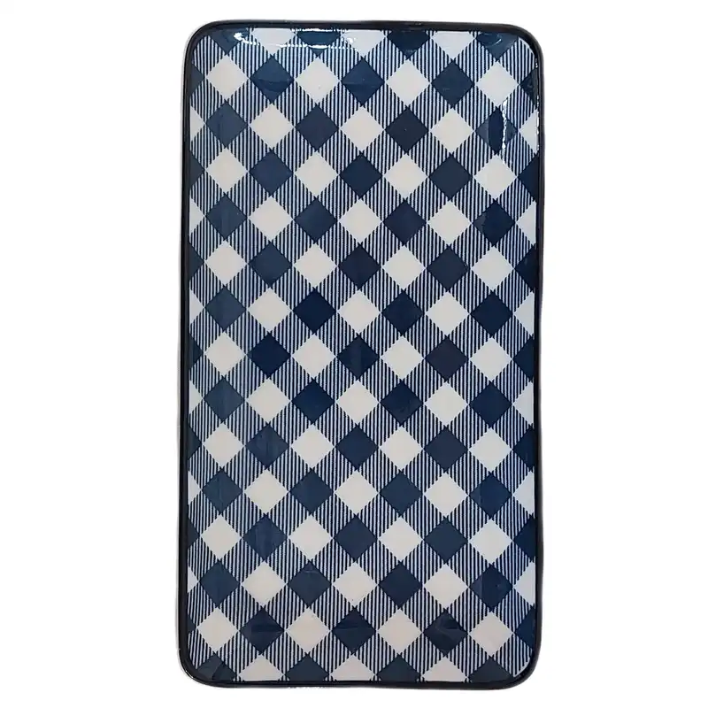 ظرف سرو مدل سرامیکی طرح چهار خانه