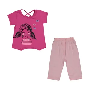 ست تی شرت و شلوار دخترانه سون پون مدل 1391730-88