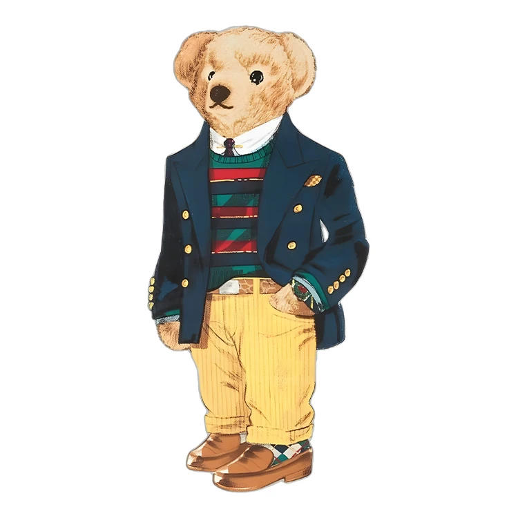 استیکر پارچه و لباس پاد آفرین مدل کارتونی طرح خرس پولو کد S3516