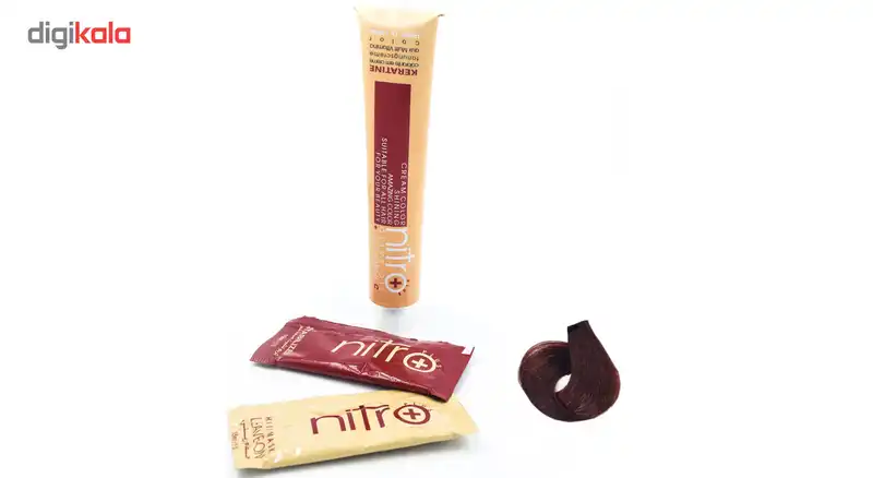 رنگ مو نیترو سری Keratine شماره 6.55 رنگ بلوند ماهاگونی تیره