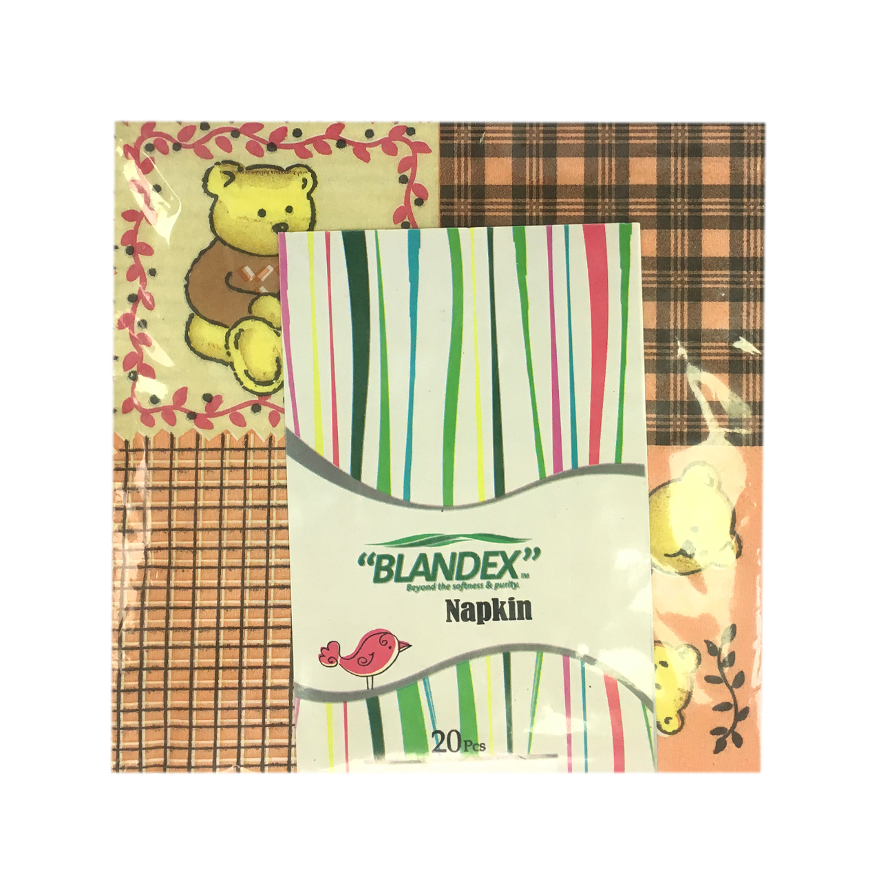 دستمال سفره بلاندکس مدل napkin طرح عروسکی بسته 20 عددی