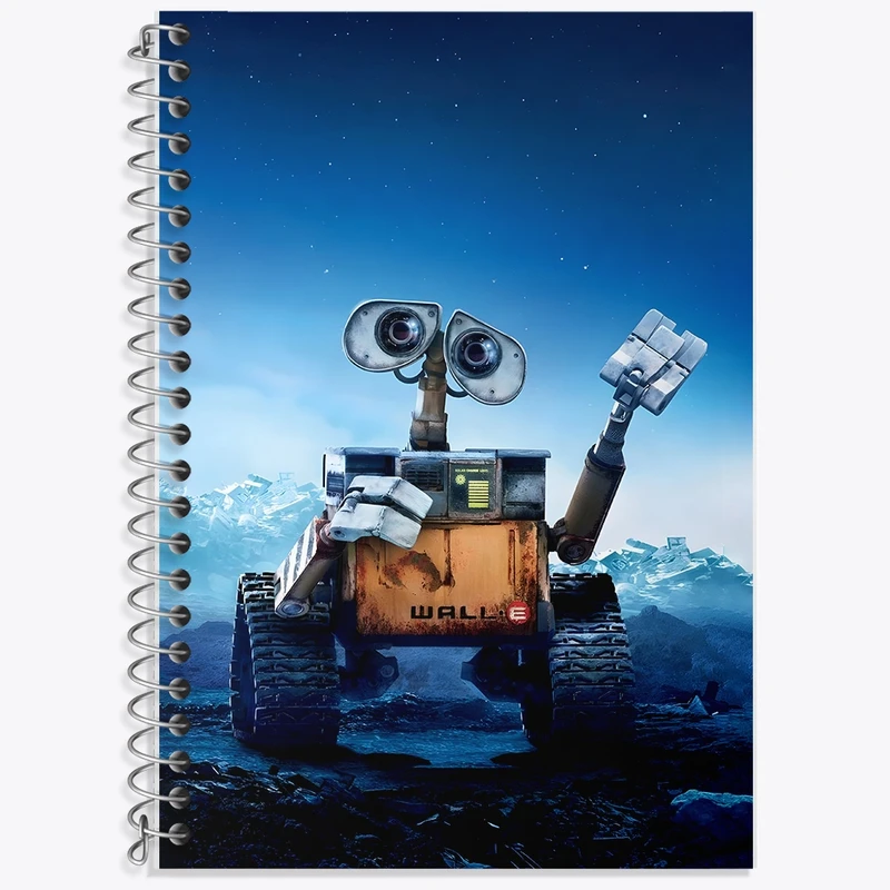 دفتر زبان 50 برگ خندالو مدل دو خط طرح وال ای (WALL-E) کد F1377