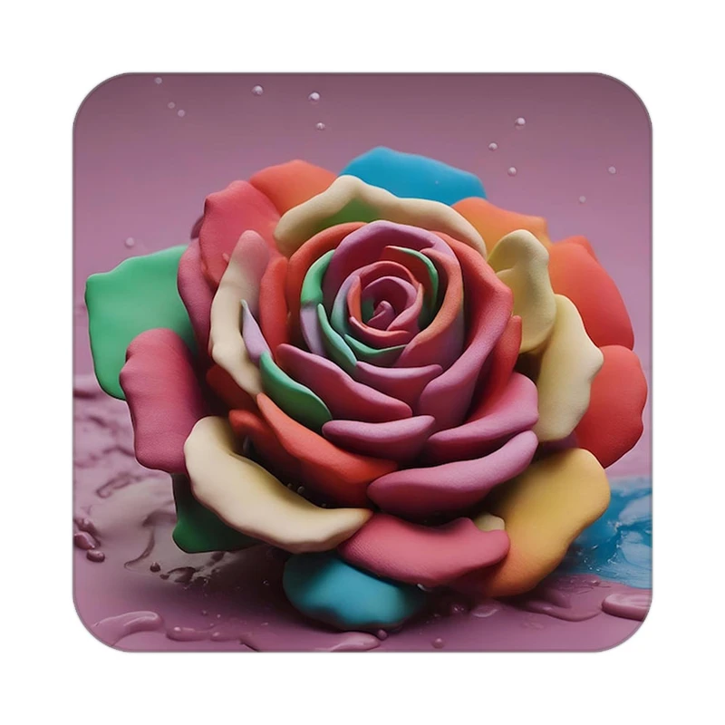 زیر لیوانی کاکتی طرح گل مدل mp16969