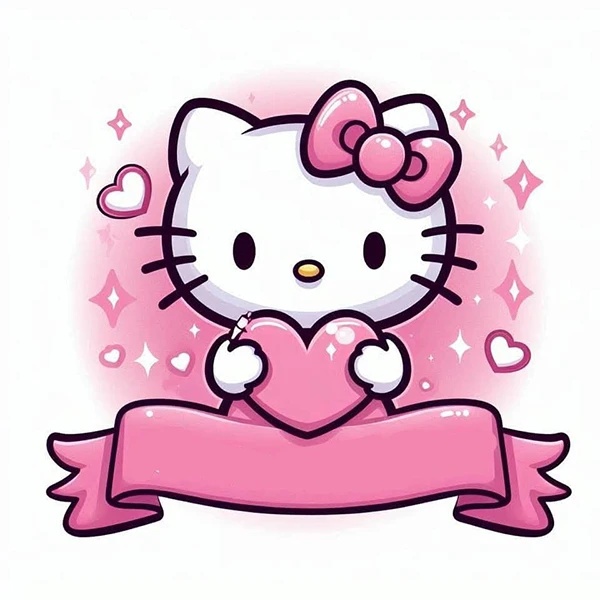 استیکر پارچه و لباس پاد آفرین طرح کیتی کد 403