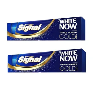 خمیر دندان سیگنال سری White Now مدل Gold حجم 100 میلی‌لیتر بسته 2 عددی