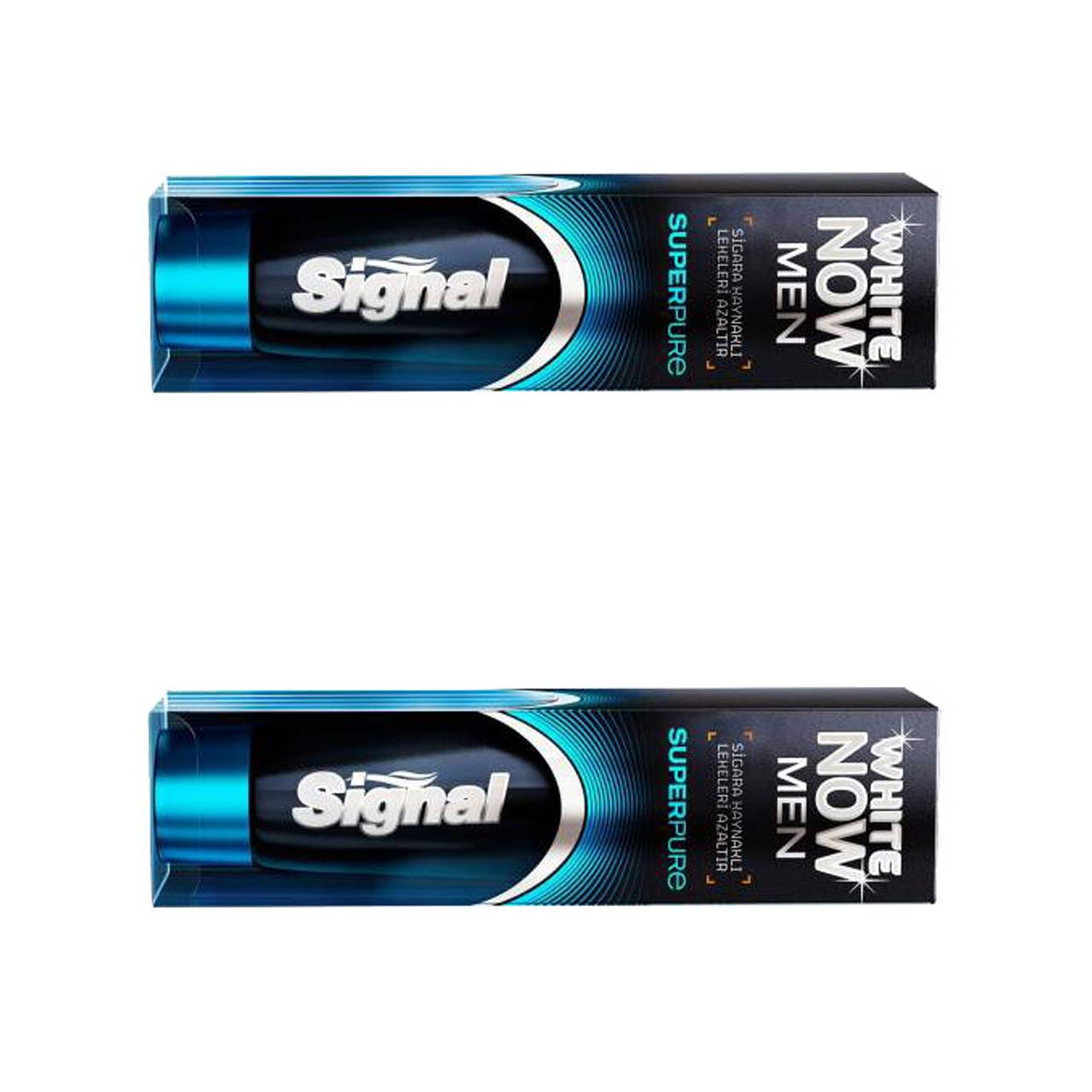 پک خمیر دندان سیگنال سری White Now مدل Superpure حجم 150 میلی‌لیتر بسته 2 عددی