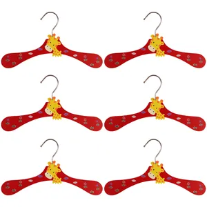 چوب لباسی کودک مدل زرافه بسته 6 عددی 