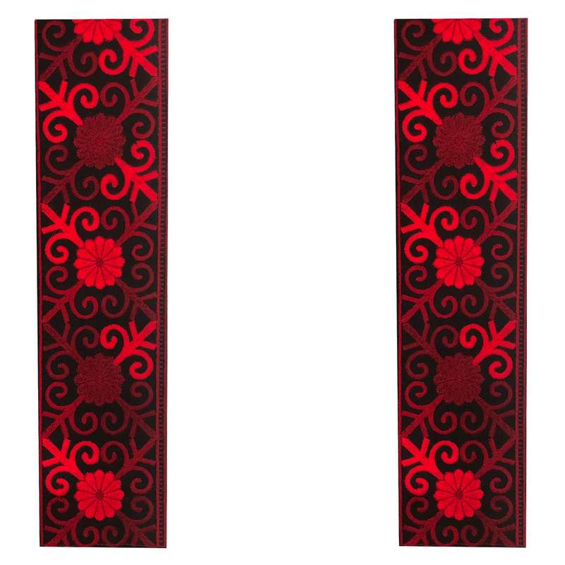 پارچه سوزن دوزی مدل Flower-1 مجموعه دو عددی