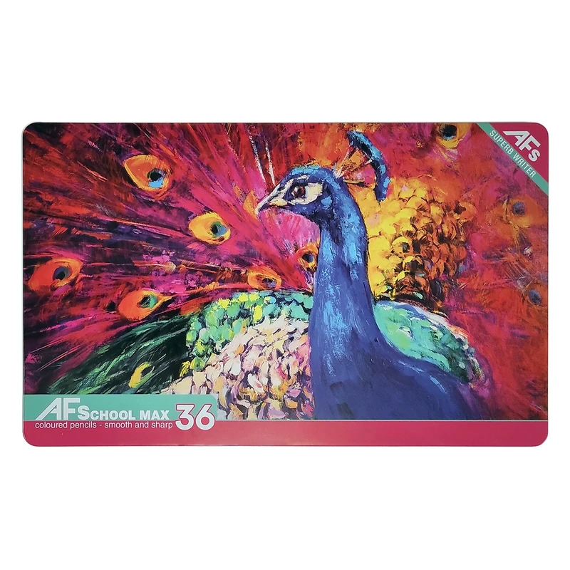 مداد رنگی مدل 36 رنگ ای اف اسکول مکس مدل طاووس کد 301004