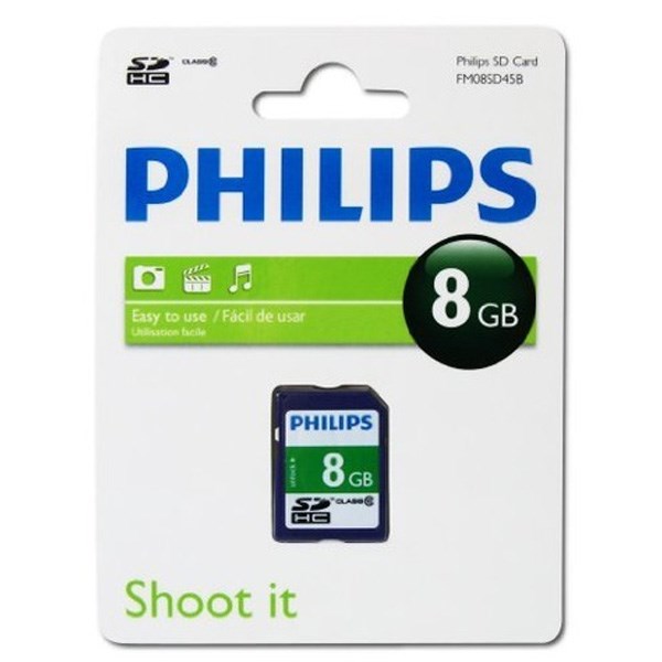 کارت حافظه فیلیپس SD Card 8GB Class 10 FM08SD45B