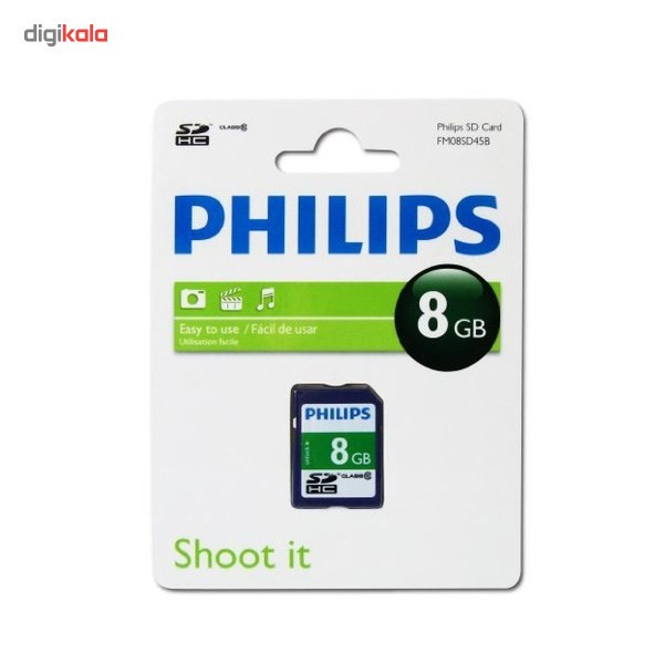 کارت حافظه فیلیپس SD Card 8GB Class 10 FM08SD45B