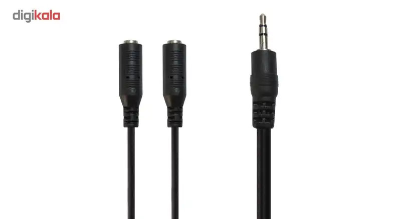کابل تبدیل 1 به 2 انتقال صدا 3.5 میلی متری مکا مدل MC18 طول 0.18 متر