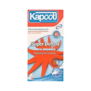 کاندوم کاپوت مدل super dotted بسته 12 عددی