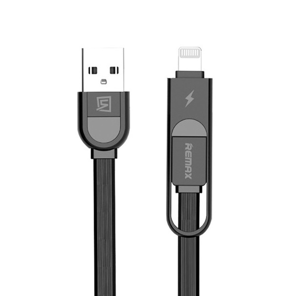 کابل تبدیل USB به microUSB/لایتنینگ ریمکس مدل RC-033t طول 1 متر
