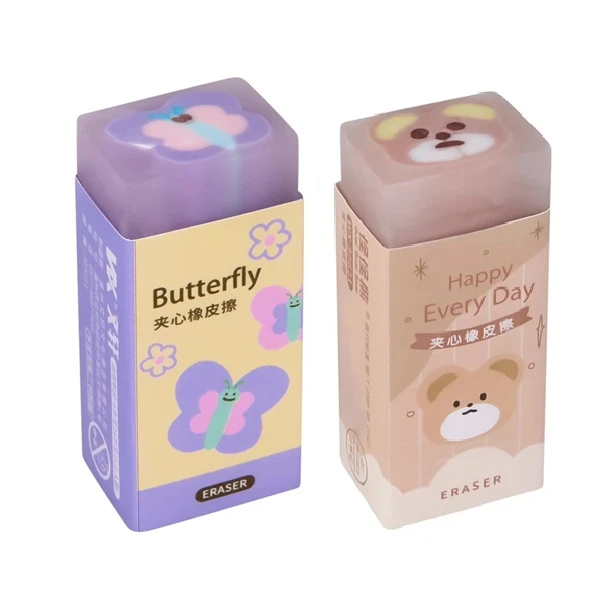 پاک کن مدل فانتزی کیوت مغزدار کد 6908 مجموعه دو عددی