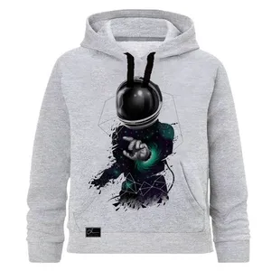 هودی پسرانه طرح فضانورد کد J112 رنگ طوسی