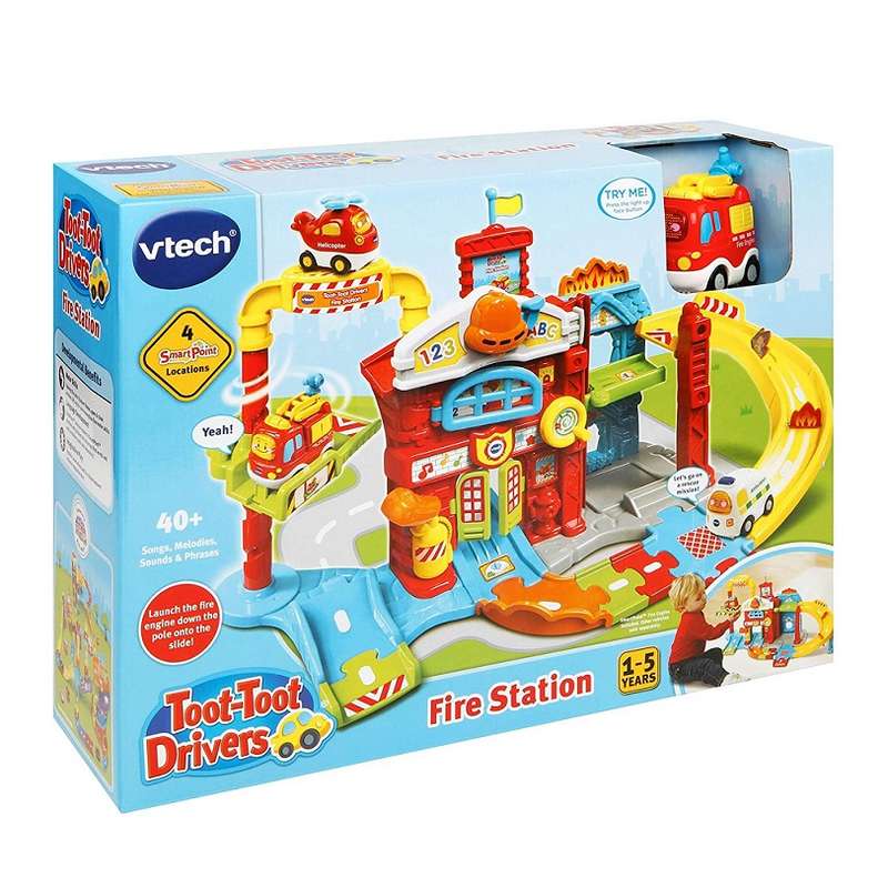 کیت ماشین بازی وی تک مدل Fire Station toot toot Drivers