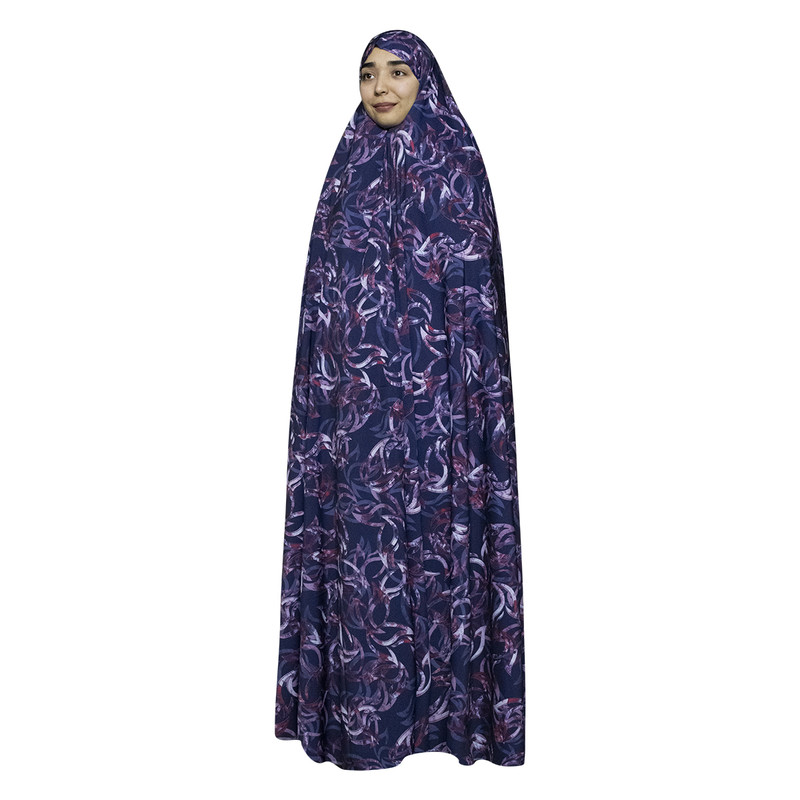 چادر نماز مدل سوپر سافت گیاهی دریا کد 134