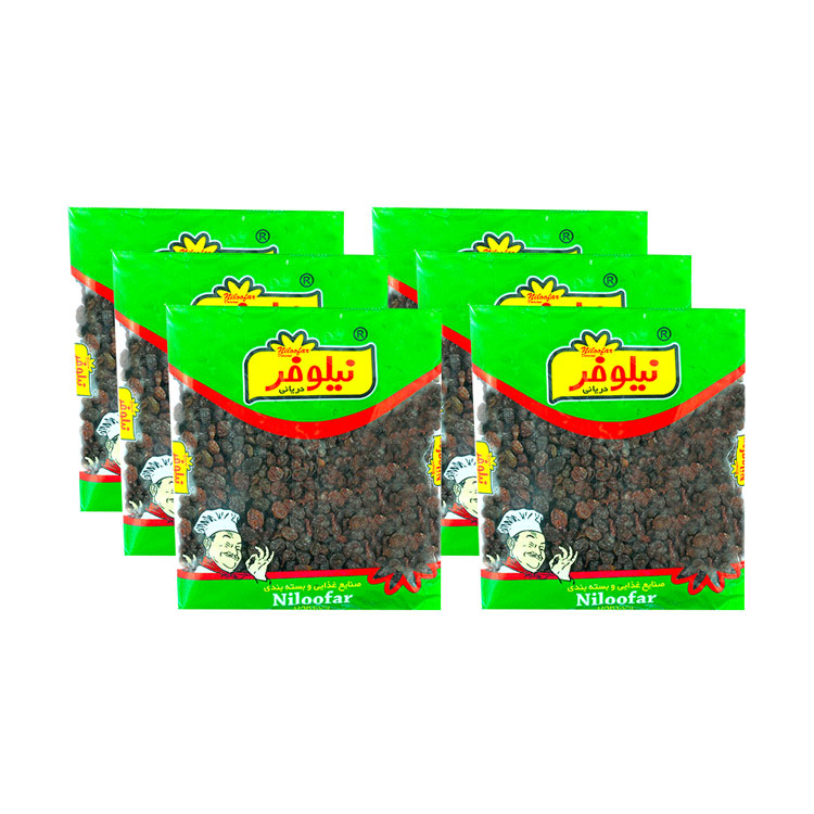 کشمش پلویی نیلوفر - 250 گرم بسته 6 عددی