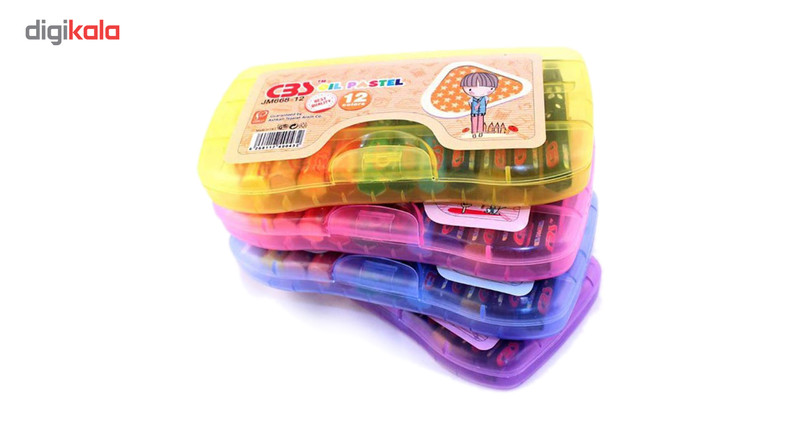 پاستل روغنی 12 رنگ سی بی اس کد JM668-12 D&P