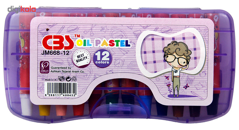 پاستل روغنی 12 رنگ سی بی اس کد JM668-12 D&P
