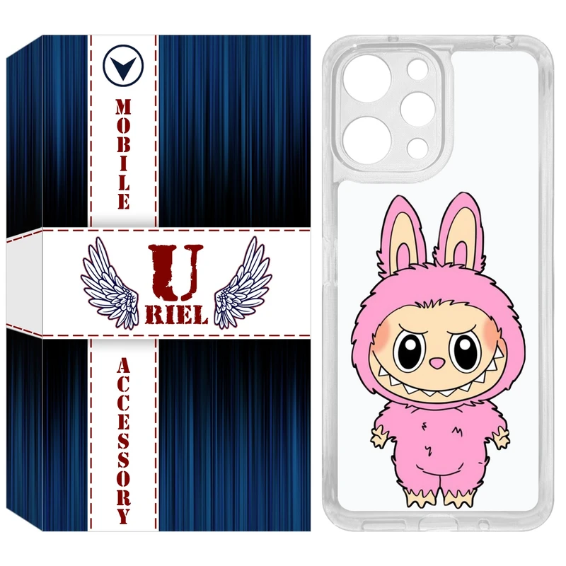 کاور یوریل مدل Clear کد 129 طرح لبوبو Labubu مناسب برای گوشی موبایل شیائومی Redmi 12 4G / 12 5G