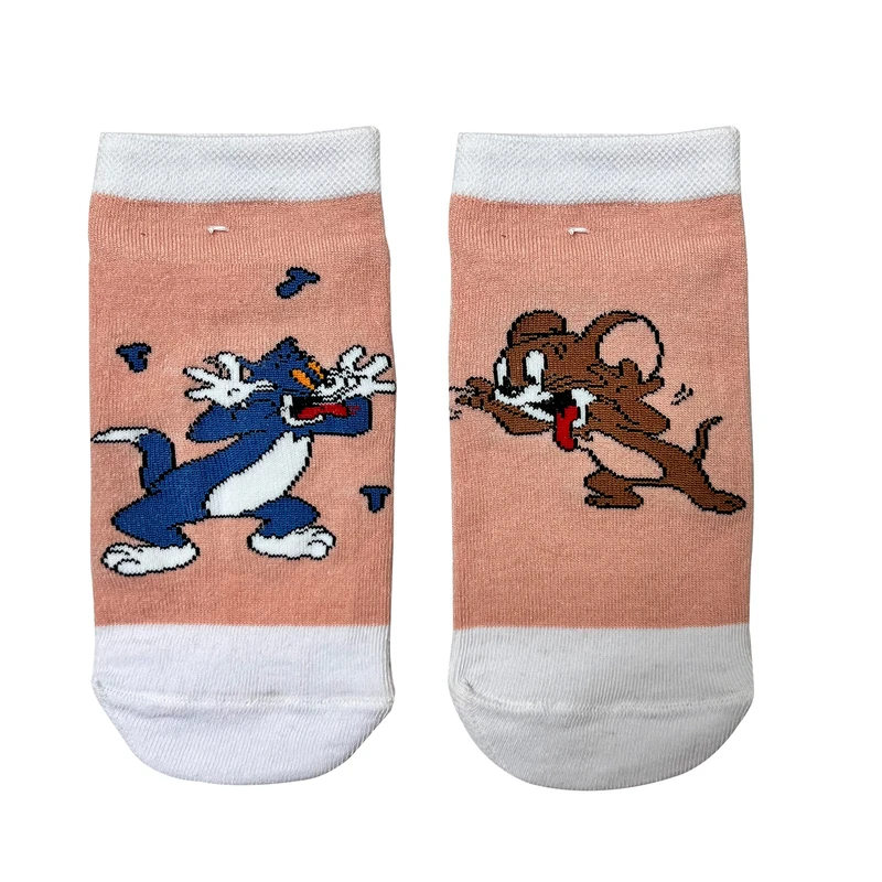 جوراب ساق کوتاه دخترانه تن پوش هنگامه مدل تام و جری