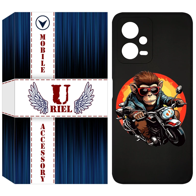 کاور یوریل مدل KSH کد 32 طرح میمون موتورسوار مناسب برای گوشی موبایل شیائومی Poco X5 / Redmi Note 12 5G